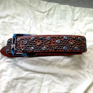 Metal studded belt